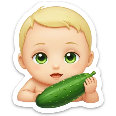 Baby spa day cucumber eyes  sticker