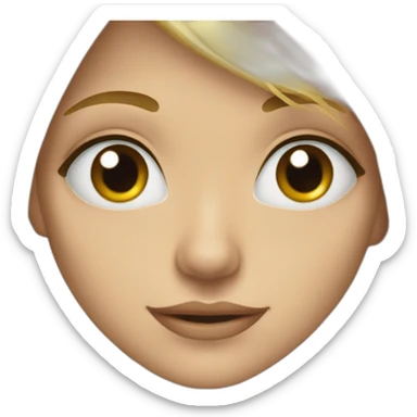 Blond yeux bleu cagoulé sticker