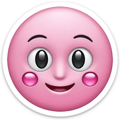  Coração metade rosa e metade branco emoji sem borda  sticker