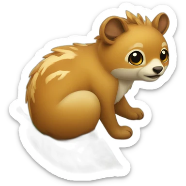 Leafed animal sticker