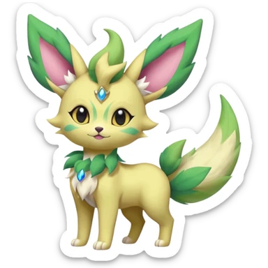  Fey Toony Espurr-Leafeon-Skitty-Delcatty-Sprigatito-Purrloin-fusion-hybrid sticker
