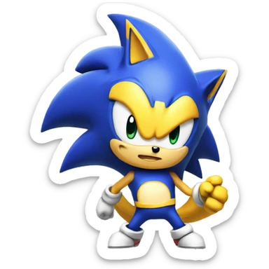 Super mega sonic sticker