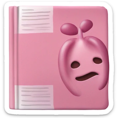 Pink biology textbook  sticker