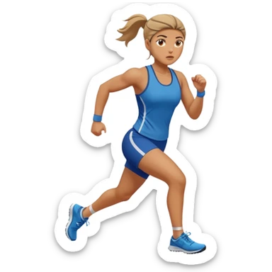 create a stocky female runner sticker