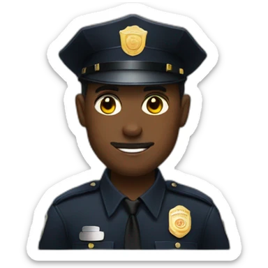 A cop on a black guy sticker
