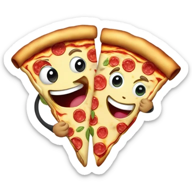 Pizza eating pizza  sticker