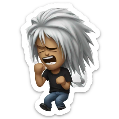 Headbanging sticker