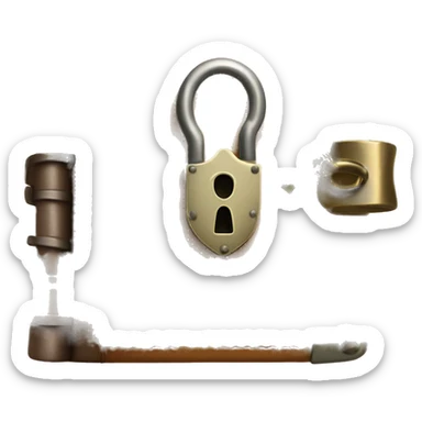 vintage diary with lock and key sticker