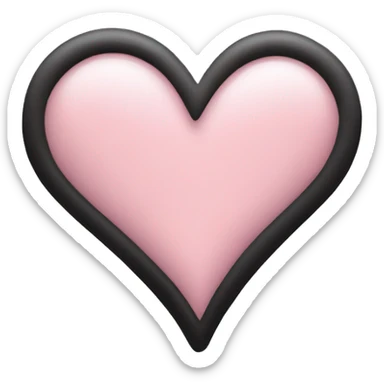 light pink and black hearts  sticker