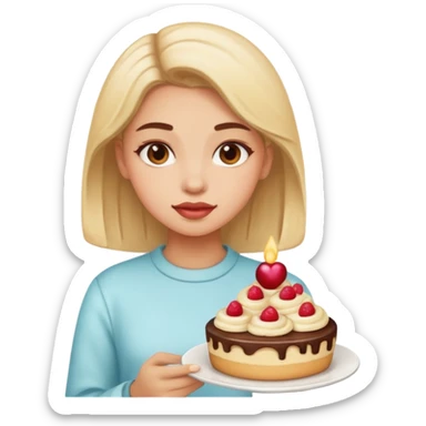 de una chica con postres sticker