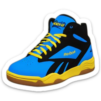 Reebok shaq attak black and blue sticker
