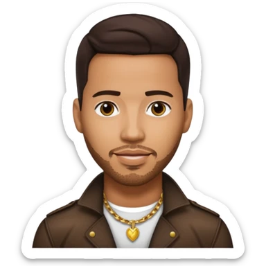 Romeo Santos with dark brown hair sticker