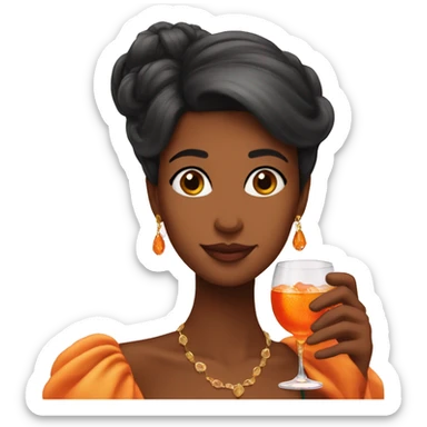 princess drinking aperol sticker