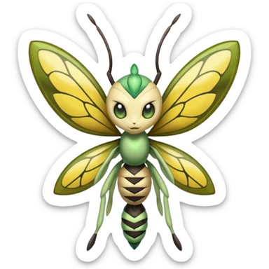 Meloetta-Beedrill-Celebi-fusion sticker