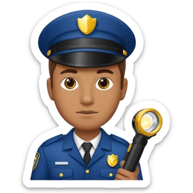 Security Guard with Flashlight right sticker