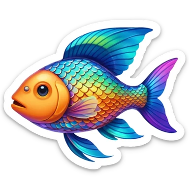 Fly high fish sticker