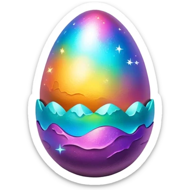 magical poop easter cosmic egg landscape  sticker
