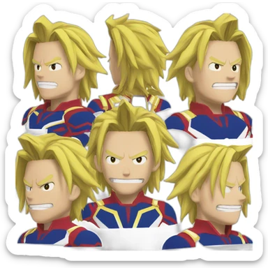 All might hero motivated sticker