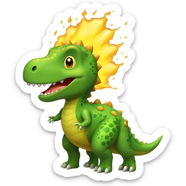 Farting dinosaur sticker