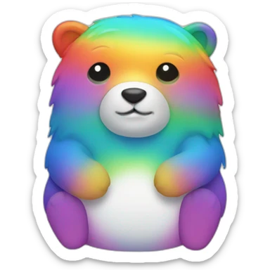 rainbow bear sticker