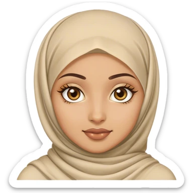 light skin hijabi girl with hazel contacts  sticker