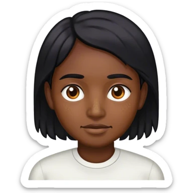 Hyperpigmentation with black hair sticker