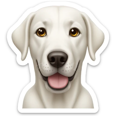 White Labra dog sticker