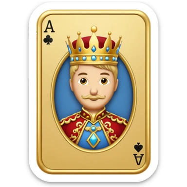 Solitaire card king sticker
