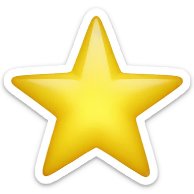 yellow star with glow sticker