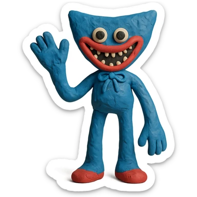 Huggy Wuggy waving sticker