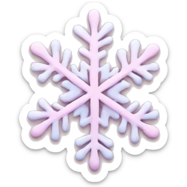 pastel pink snowflake  sticker