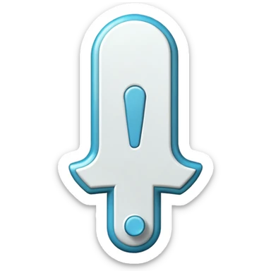 white exclamation mark sticker