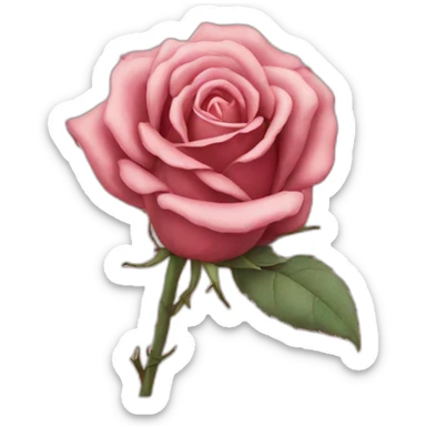 wilted rose sticker