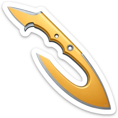 Drop point blade sticker