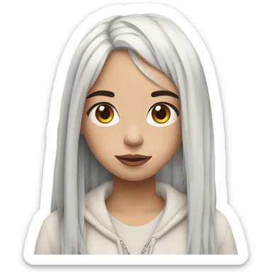 Uma menina parecida com a Billie Eilish  sticker