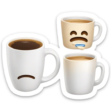 coffee in mug with a creamer design sticker