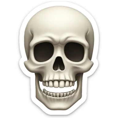 Skeleton head listen music  sticker