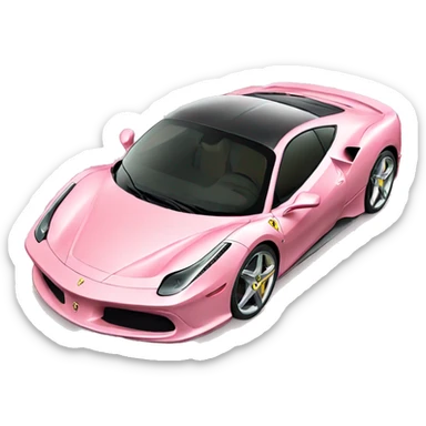 Light pink Ferrari  sticker
