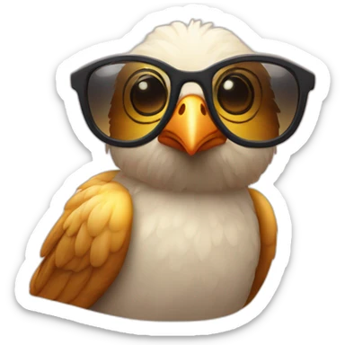 Poussin avec des lunettes de soleil sticker