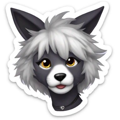 Edgy anthro furry by Falvie, AngieWolf sticker