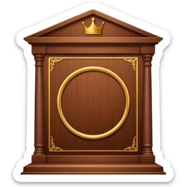 court rostrum with ruler sticker