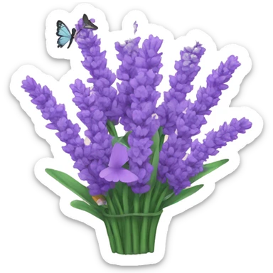 Lavender bouquet with butterflies sticker