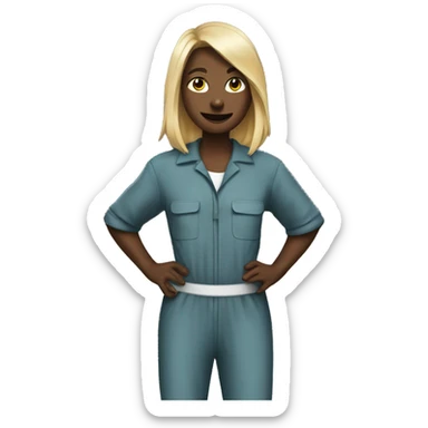 jidion in a prison jumpsuit sticker