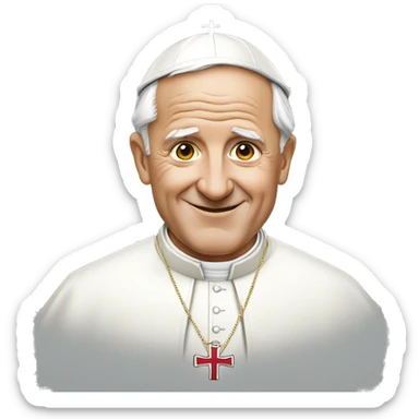 the pope england football sticker
