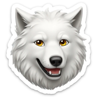White wolf  sticker