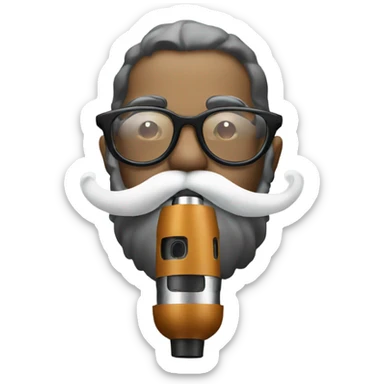 Vape w glasses sticker