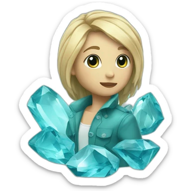 Aquamarine-oshinosko sticker