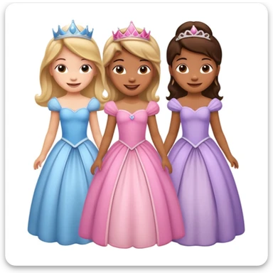 girls in a princess dress sticker