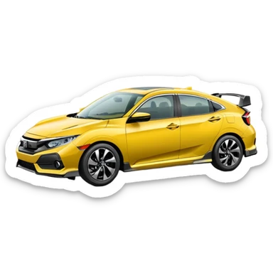 honda civic yellow sticker