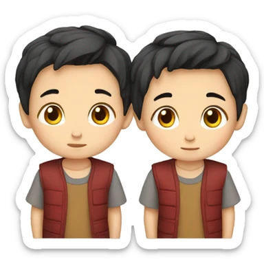 Han Chinese Twin boys sticker